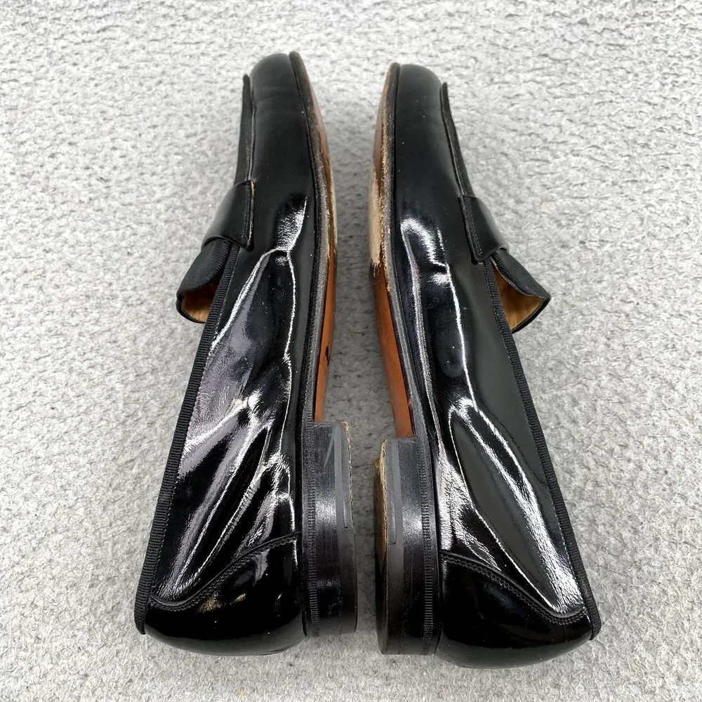 Salvatore Ferragamo Loafer Shoes Men's 10 Black‎ Italian Leather Corpcore Preppy